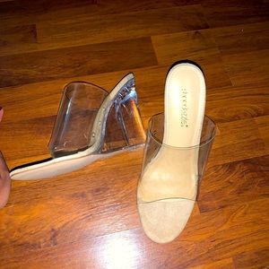 Clear Wedge Heels